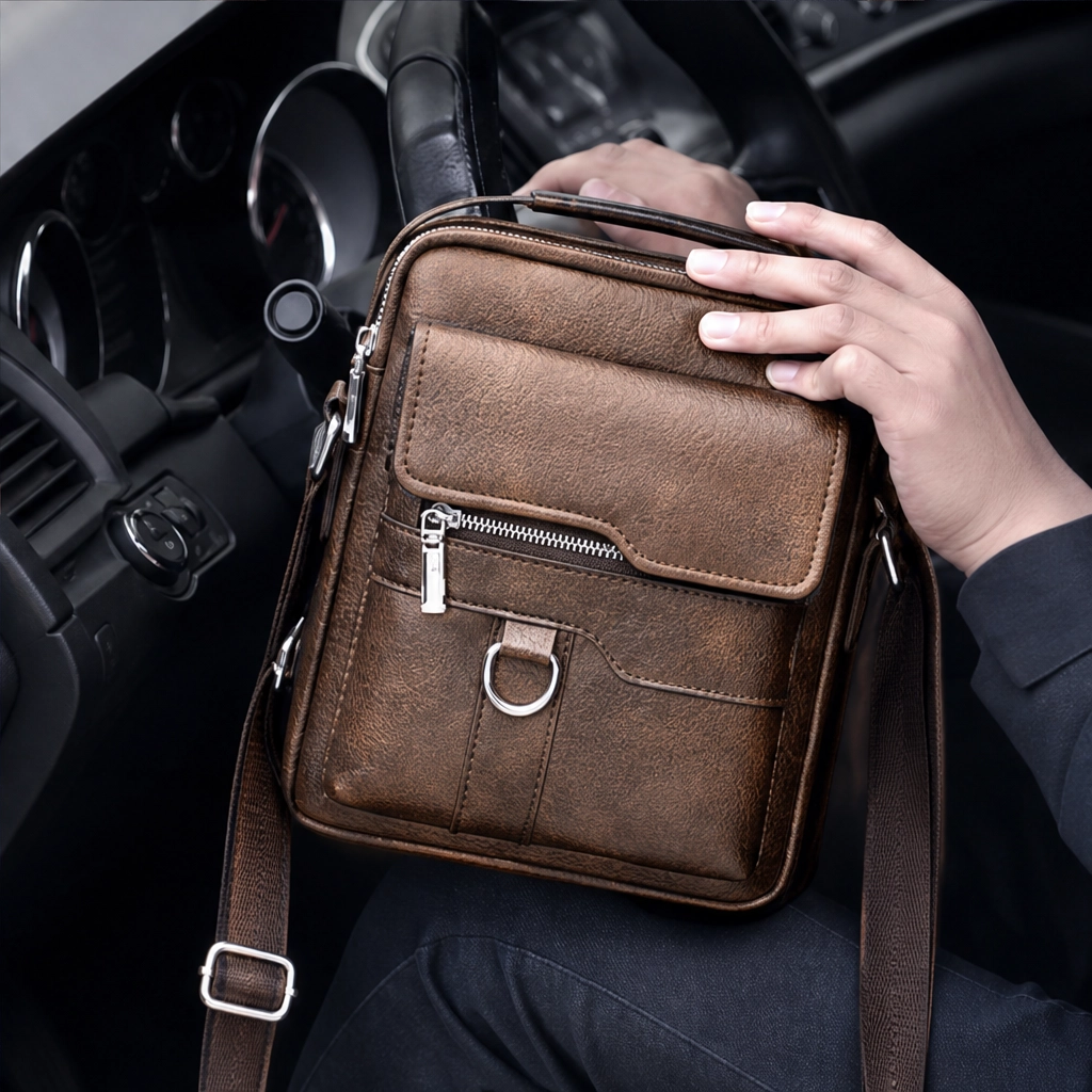Ashford™ – Vintage Leather Crossbody Bag with Quick-Access Pockets + 50% OFF