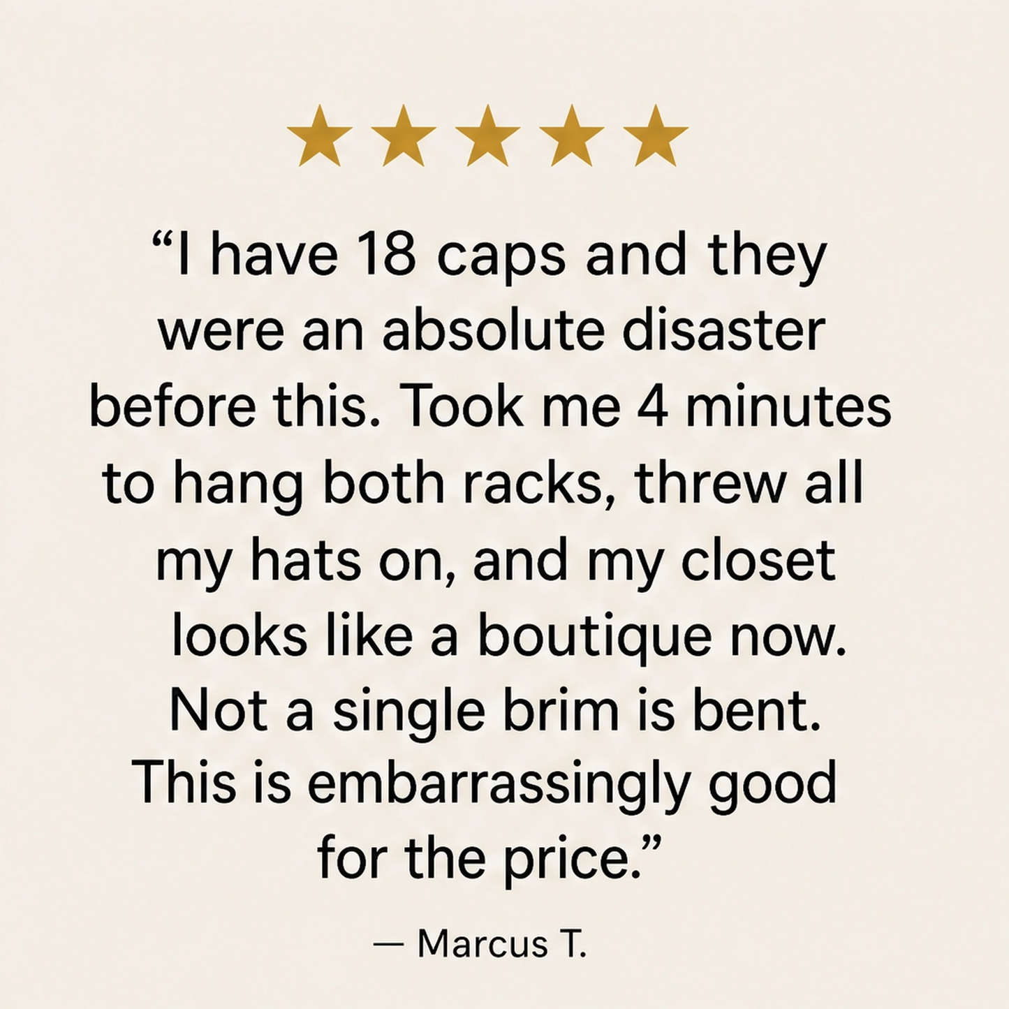 Crownstow – Space-Saving Wall Hat Rack for Up to 20 Caps, 2-Pack + 50% OFF