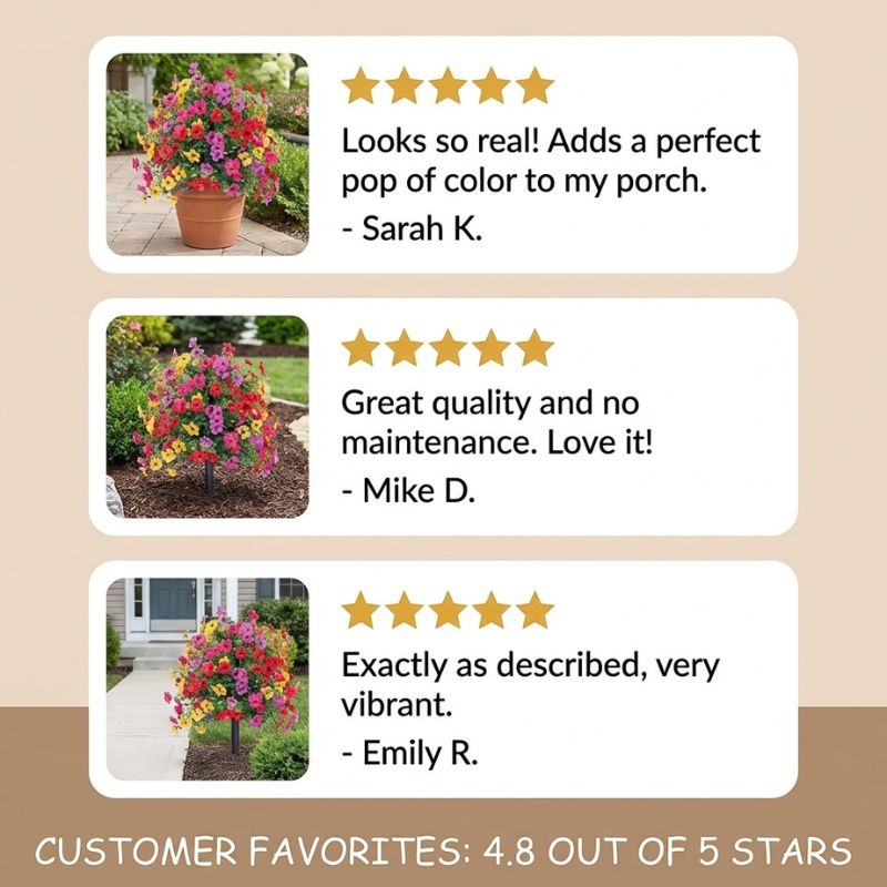 Bloomvale™ – UV-Resistant Realistic Outdoor Flowers, No Watering No Fading + 50% OFF