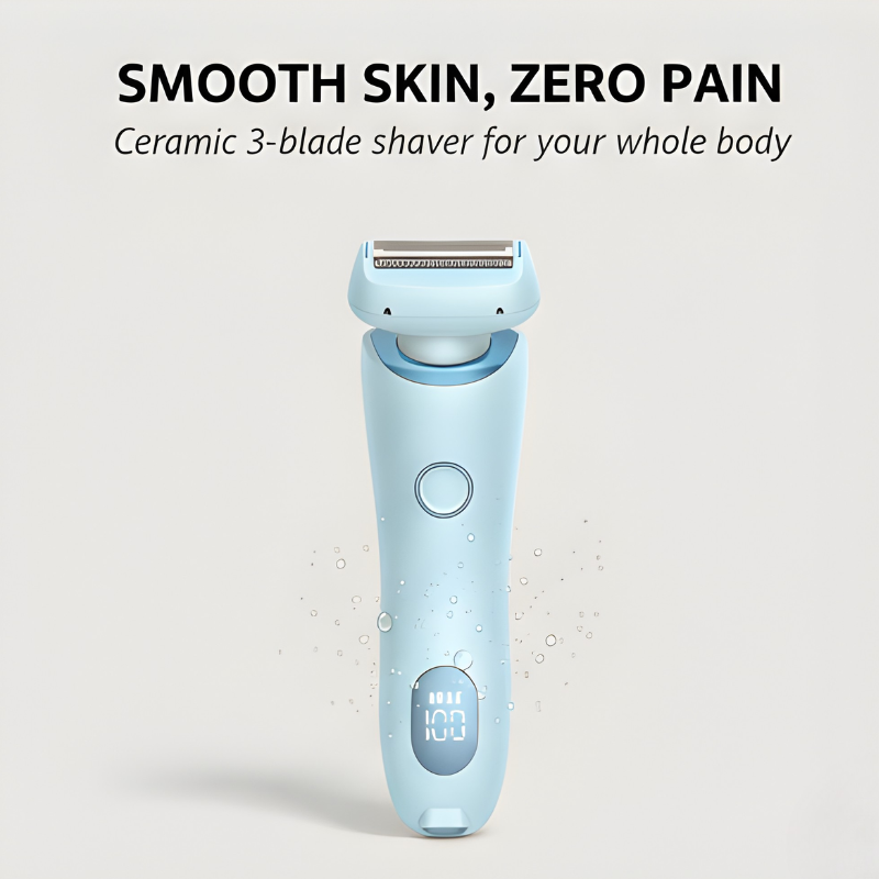 Cerene™ – 2-in-1 Painless Ceramic Shaver for Women | Wet & Dry Full Body Trimmer + 50% OFF