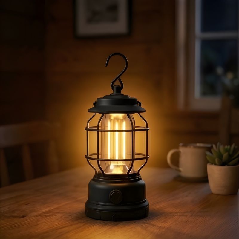 Burnwick™ – Rechargeable Retro LED Camping Lantern with Stepless Dimming + 50% OFF