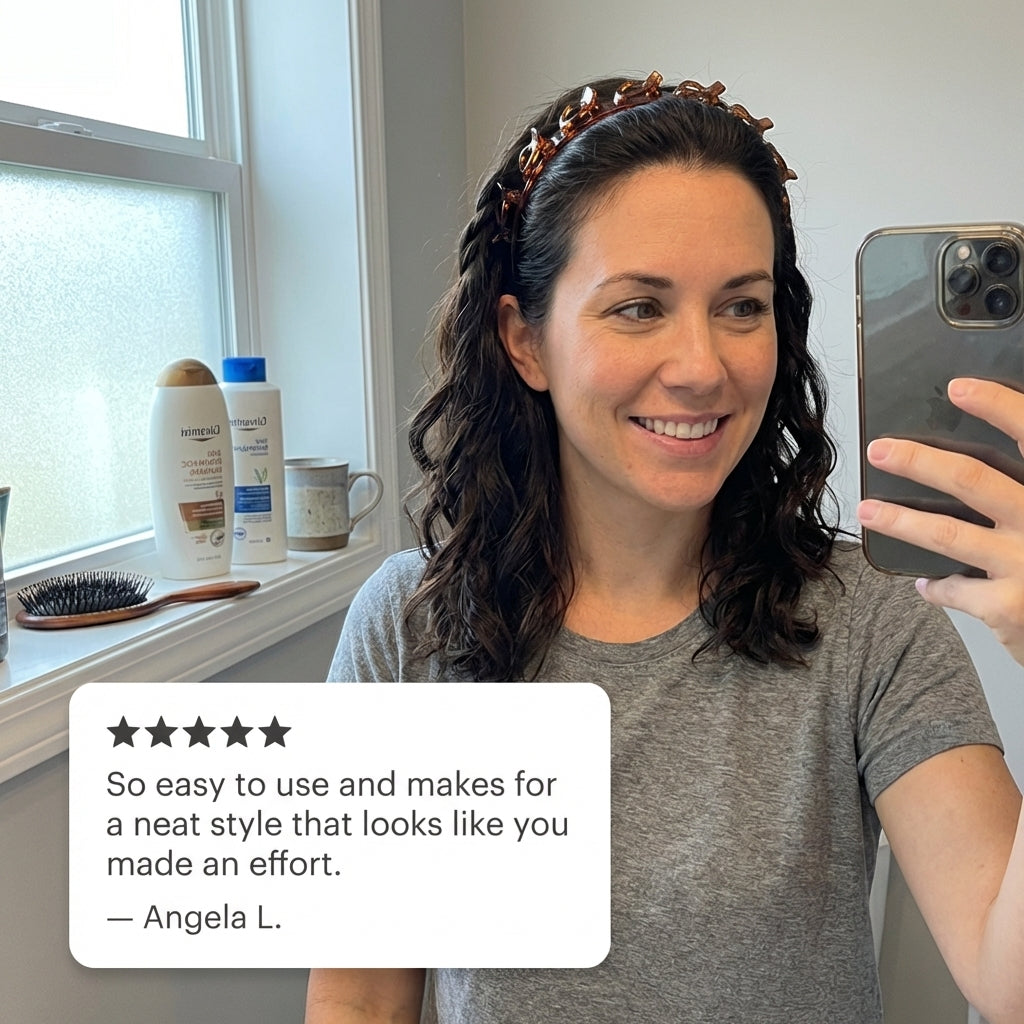 Coilbrook™ – 8-Clip Anti-Slip Weave Headband for Instant Braided Styles + 1+1 FREE