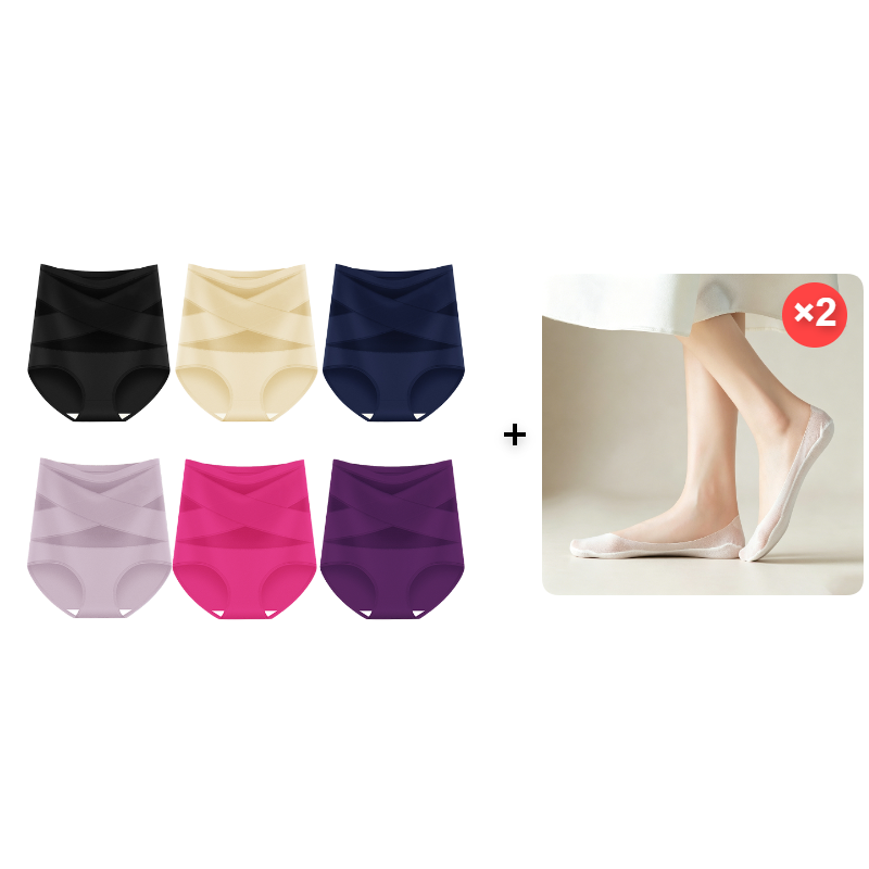 Silhova – High-Waist Cross-Compression Tummy Control Panties + 1+1 FREE