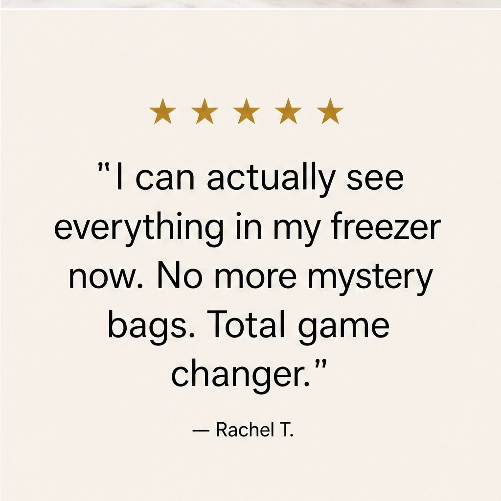 Clearnook™ – Crystal-Clear Stackable Freezer & Fridge Storage Bins with Handles + 50% OFF