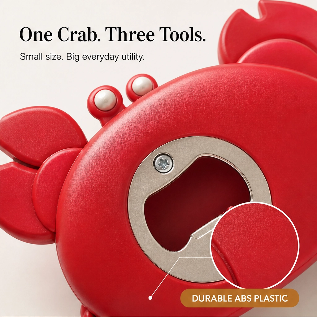Pinchet – 3-in-1 Magnetic Crab Bottle Opener, Box Cutter & Mini Scissors + 50% OFF