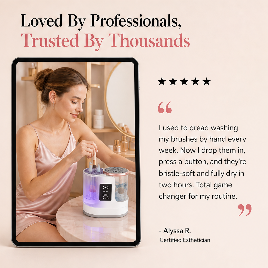 Brushvue – Automatic Wash & Dry Electric Makeup Brush Cleaner + 50% OFF detail