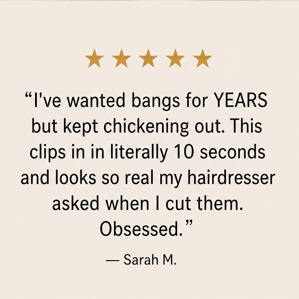 Fauxbelle – Instant Clip-In Fringe Bangs Hair Extension + 1+1 FREE detail