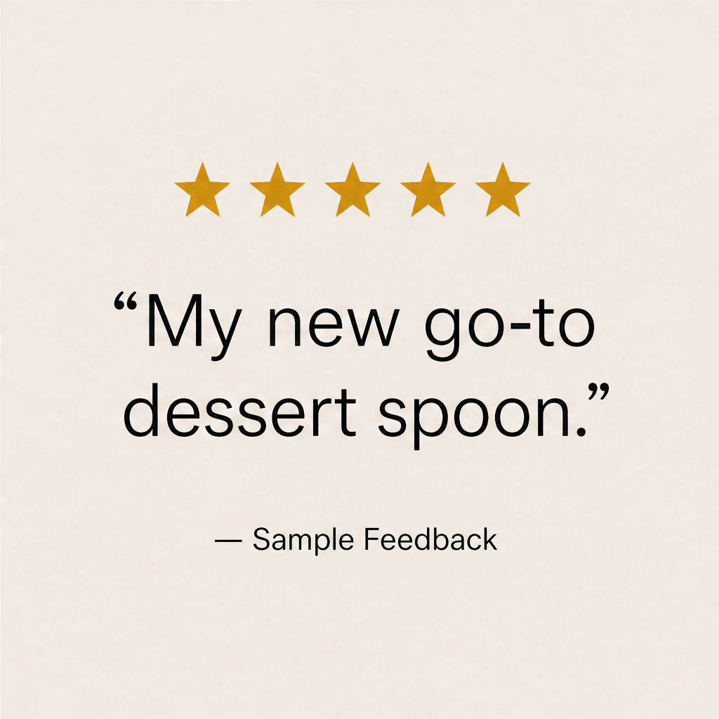 Scoopara – Deep-Bowl 316L Stainless Steel No-Bend Dessert Spoon + 50% OFF detail