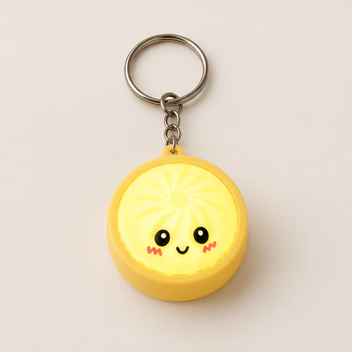 Bunglow – Touch-Sensing Light-Up Dumpling Fidget Keychain Yellow