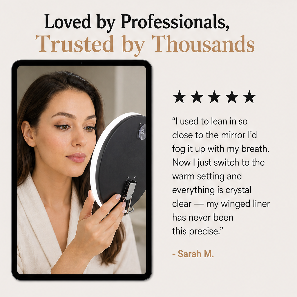 Glowlume – 30x Magnifying Rechargeable LED Makeup Mirror + 50% OFF detail
