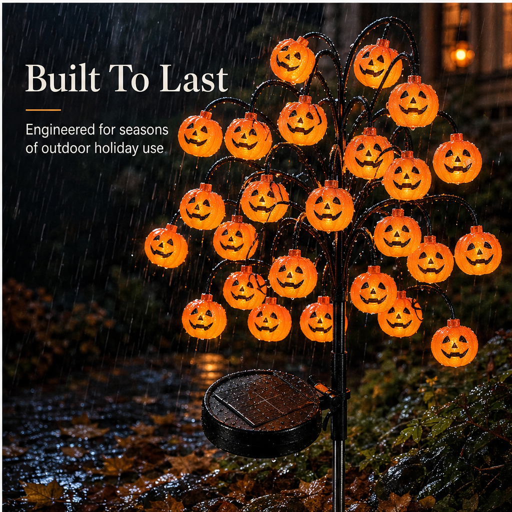 Glowmere – Solar Waterproof Pumpkin Branch Lights + 50% OFF features