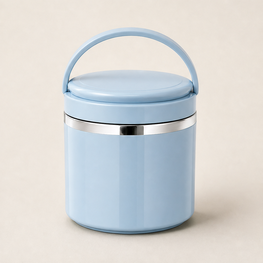Warmnest – Leakproof Stainless Steel Insulated Lunch Box with Handle + 50% OFF Blue