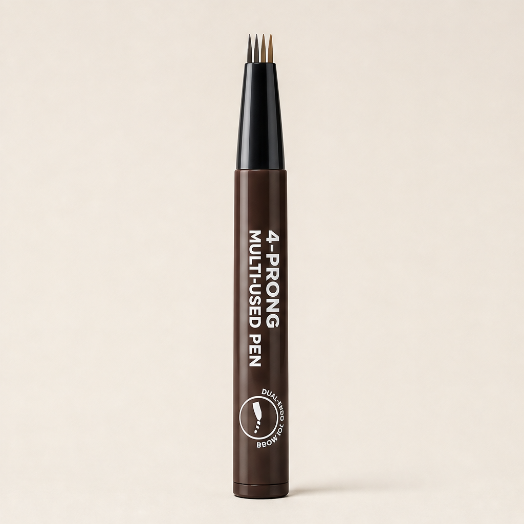Strandwick – 4-Prong Micro-Fork Tint Pen for Brows, Beard & Hairline + BUY 1 + PICK 1 FREE COLOR Dark Brown