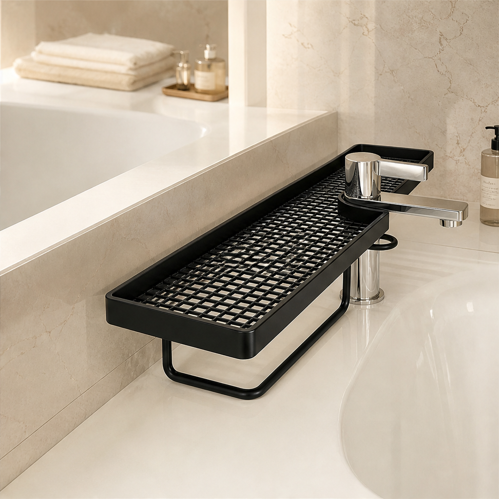Faucetta – No-Drill Carbon Steel Vanity Counter Storage Rack + 50% OFF lifestyle