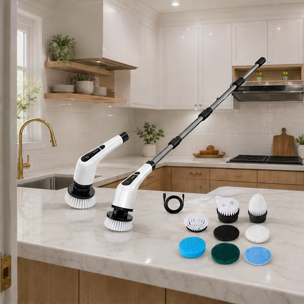 SpinCrest – 7-Head Electric Spin Brush with Extendable Pole, IPX5 + 50% OFF lifestyle