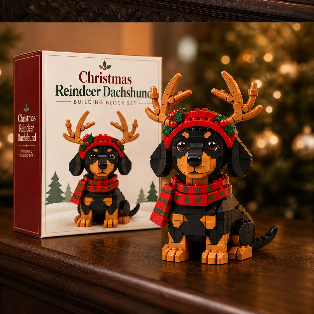 Antlerbury – Reindeer Dachshund Christmas Building Block Set + 50% OFF lifestyle