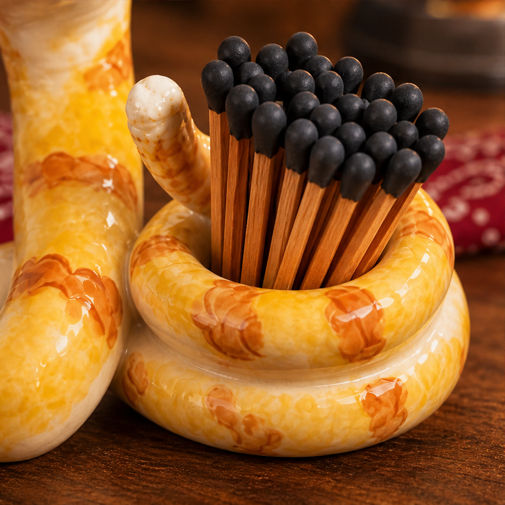 Hatfang – Novelty Cowboy Rattlesnake Ceramic Match Holder + 50% OFF lifestyle