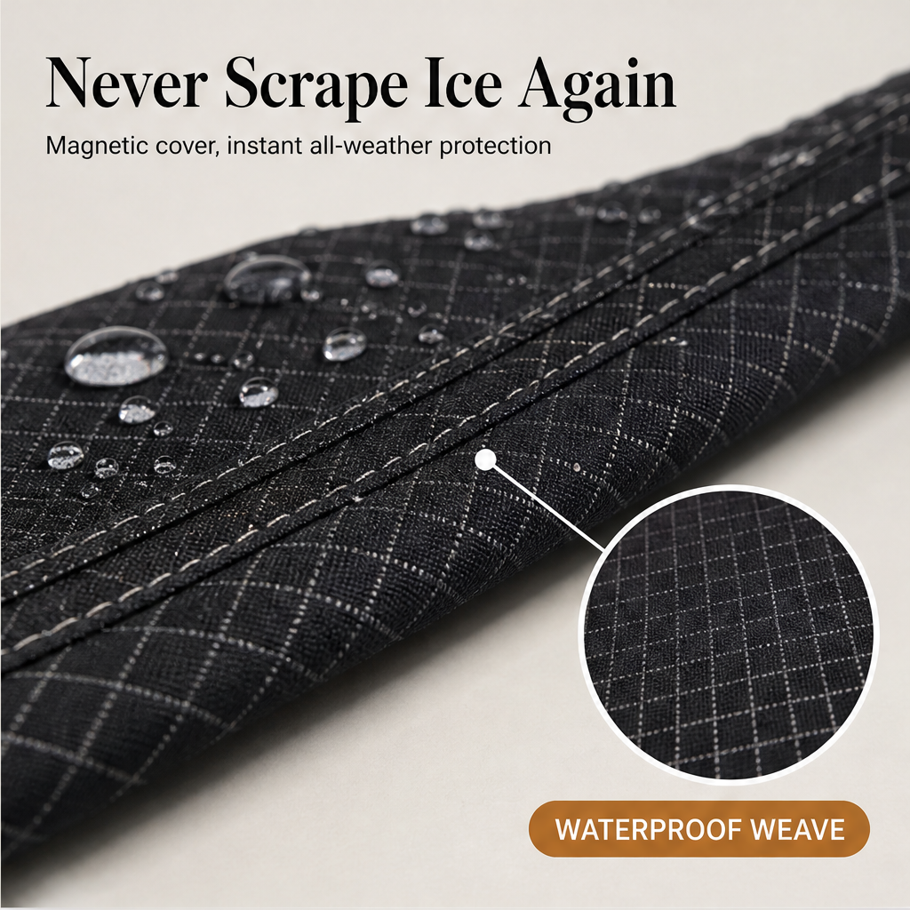 Frostguard – Magnetic Snow & Sun Windshield Cover with Reflective Strips + 50% OFF features