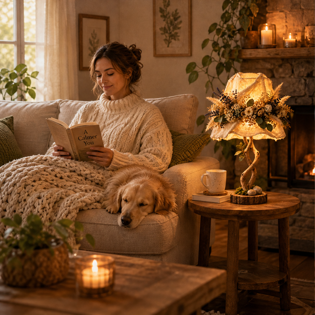 Woodlume – Cord-Free Botanical Accent Table Lamp + 50% OFF lifestyle