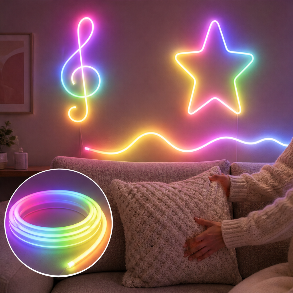 Glowcroft – Bendable Smart RGB Rope Lights with Music Sync + 50% OFF lifestyle