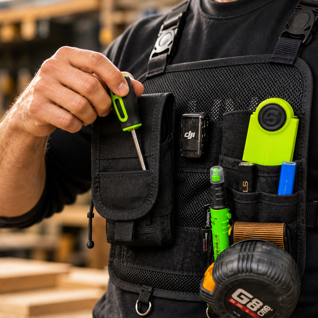 Toolcrest – Hands-Free Multi-Pocket Chest Tool Organizer + 50% OFF lifestyle