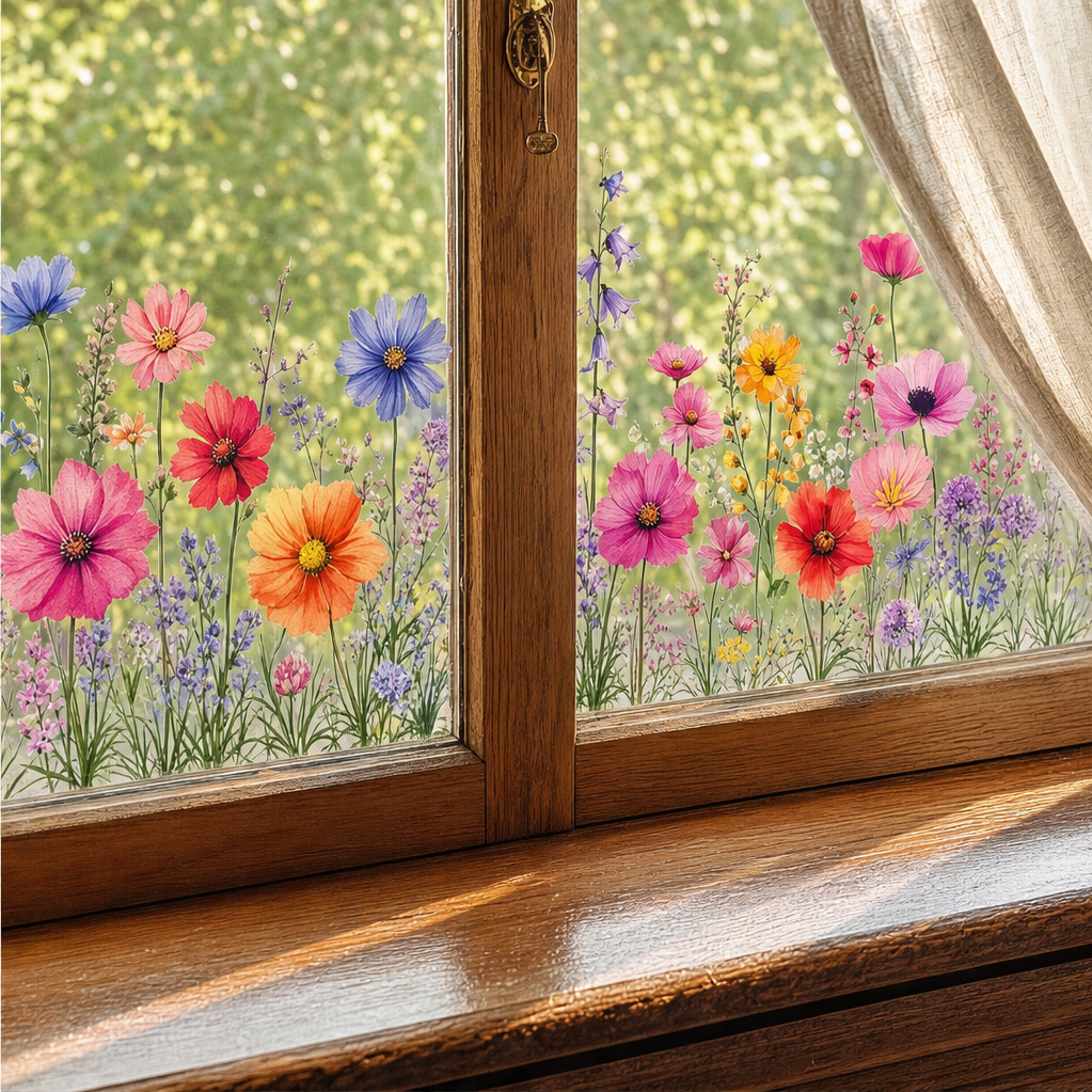 Petalglass – Static Cling Bluebell & Wildflower Window Decals + 50% OFF lifestyle