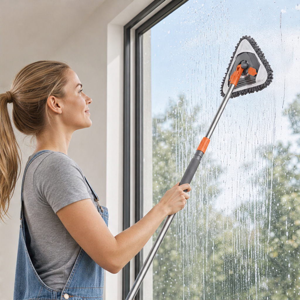Reachly – 360° Swivel Triangular Mop with Extendable Pole + 50% OFF lifestyle