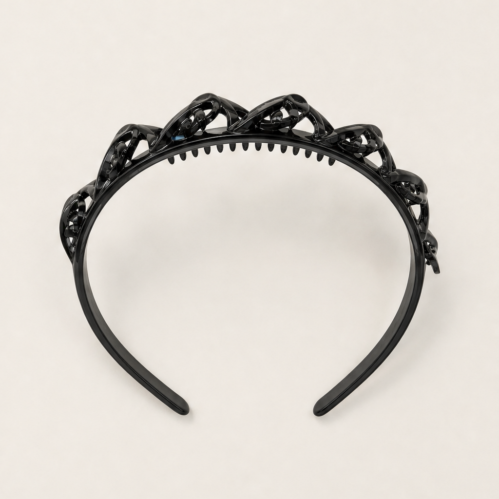 Hairloom – No-Slip Braided Headband for Bangs & Flyaways + 1+1 FREE Black