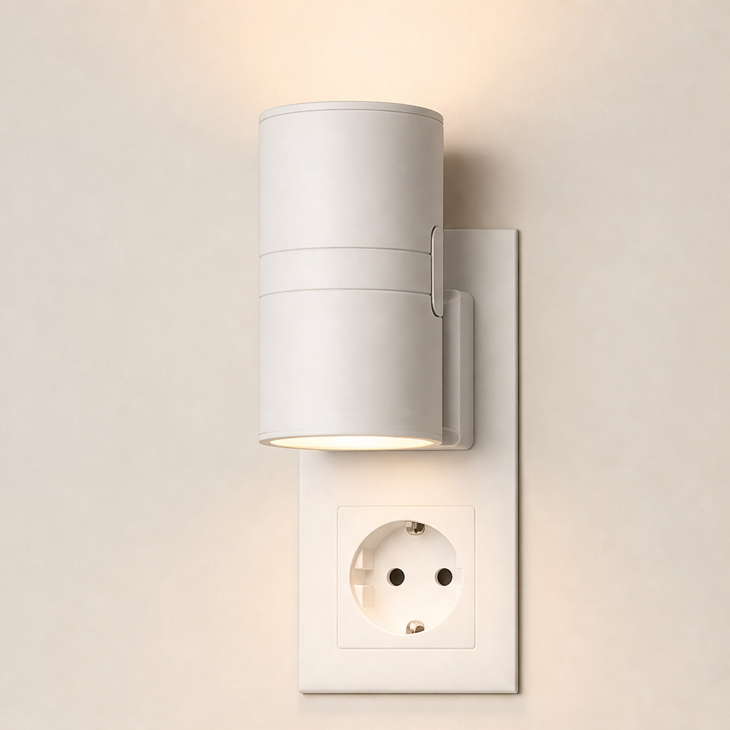 Emberholm – Auto Dusk-Sensor Plug-In LED Wall Lamp + 50% OFF White