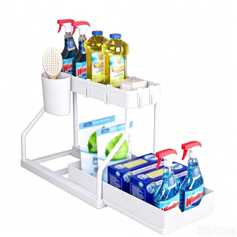 Stowen – 2-Tier Pull-Out Under Sink Organizer with Sliding Drawers + 50% OFF