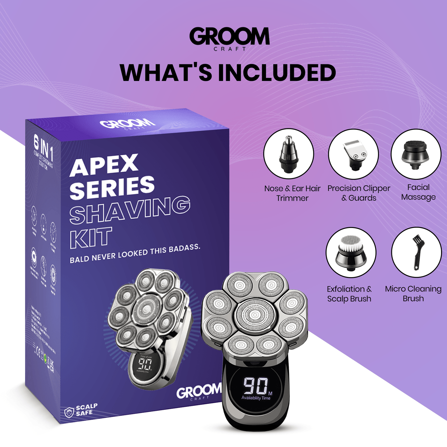 The ApexSeries Shaving Kit - 9 Blades Cut Prep Time to Seconds + 50% OFF