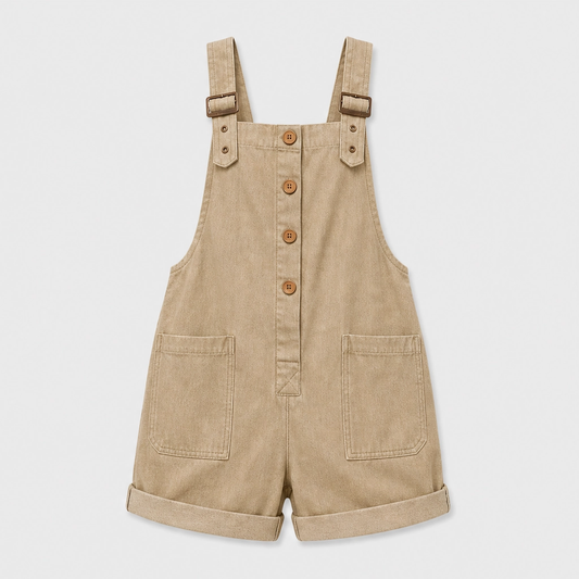 Sunvale™ – Adjustable Strap Relaxed-Fit Short Overall Romper with Pockets + 50% OFF