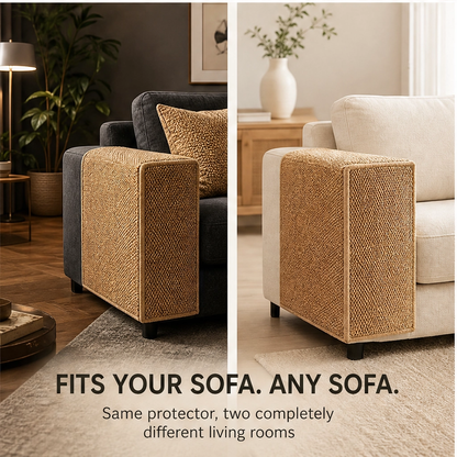 Pawden™ – Faux-Sisal Scratch-Resistant Sofa Armrest Cover for Cats + 50% OFF