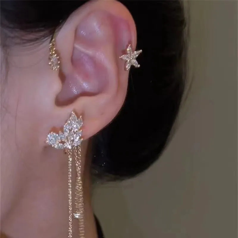 The Lumistar Tassel Earrings - Sparkle, Elegance, and Instant Glamour + 50% OFF