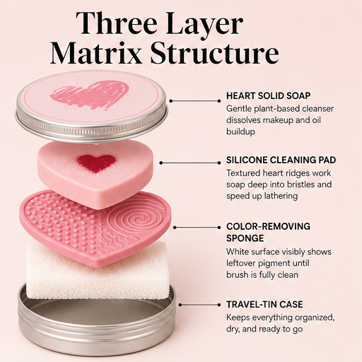 Sudora – Heart-Shaped Brush Cleansing Soap with Silicone Scrub Pad + 50% OFF