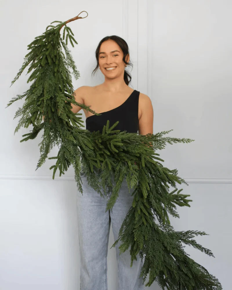 The Deluxe Norfolk Pine Garland - A Designer Look, Effortlessly + 50% OFF