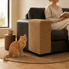 Pawden™ – Faux-Sisal Scratch-Resistant Sofa Armrest Cover for Cats + 50% OFF