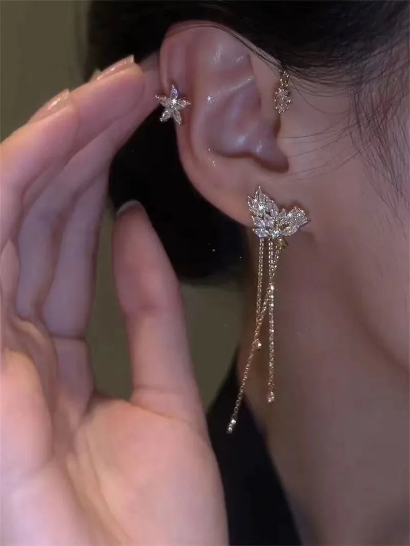 The Lumistar Tassel Earrings - Sparkle, Elegance, and Instant Glamour + 50% OFF