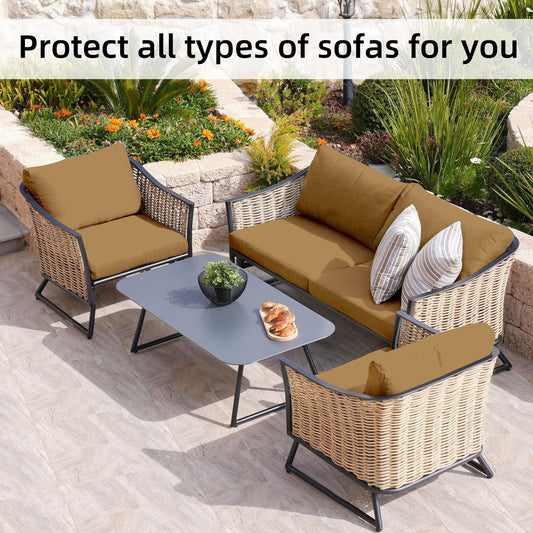 Verandale – Stretch Slip-On Patio Cushion Covers, Zipper-Free Snug Fit + 50% OFF