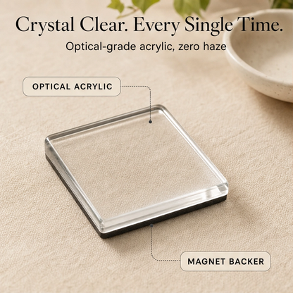 Memora™ – Clear Acrylic DIY Photo Magnets with Adhesive Backing + 50% OFF