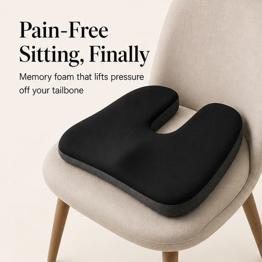 Mileform – Non-Slip Memory Foam Seat Cushion for Car, Office & Wheelchair + 50% OFF