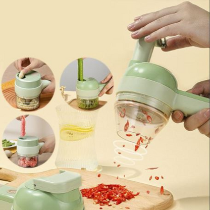 The KitchenFlow 4-in-1 Chopper - Electric Chopping, Slicing, and Grinding + 50% OFF
