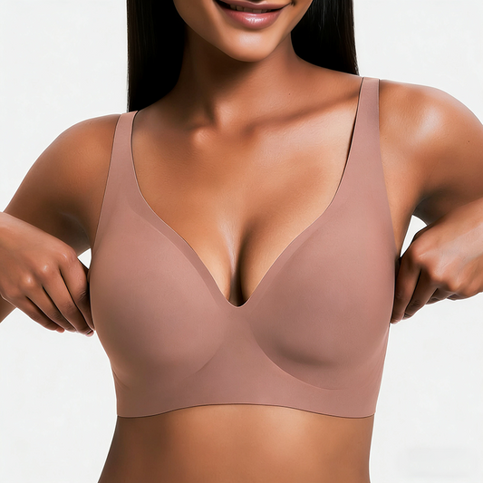 The Neslemy Seamless Bralette - Deep V, Seamless Comfort, and Wireless Push Up + 50% OFF