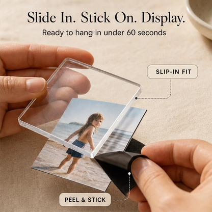 Memora™ – Clear Acrylic DIY Photo Magnets with Adhesive Backing + 50% OFF