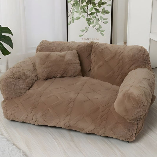 Cosset™ – Plush Raised-Edge Orthopedic Pet Sofa with Washable Cover + 50% OFF