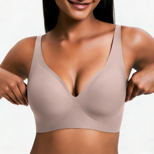 The Neslemy Seamless Bralette - Deep V, Seamless Comfort, and Wireless Push Up + 50% OFF