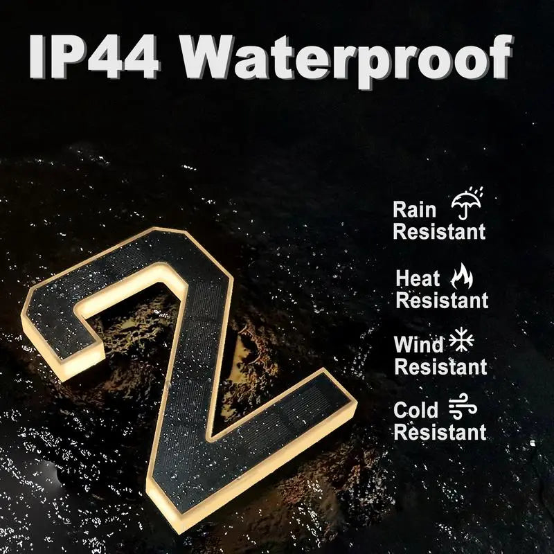 The SolarGlow Address Sign - Be Seen, Be Safe: High-Visibility Non-Solar Address Marker