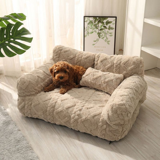 Cosset™ – Plush Raised-Edge Orthopedic Pet Sofa with Washable Cover + 50% OFF