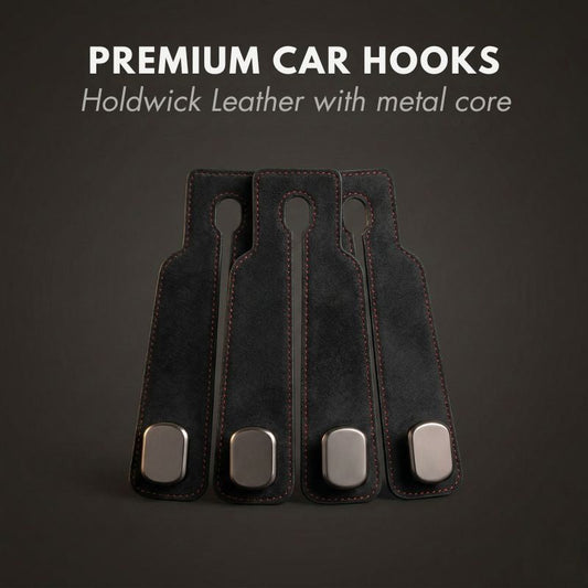 Holdwick™ – 2-in-1 Leather Car Headrest Hook & Phone Holder + 50% OFF