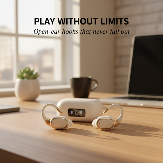 Arcwave™ – Open-Ear Hook Wireless Earbuds | 145Hr Battery, Waterproof, Bluetooth 6.0 + 50% OFF